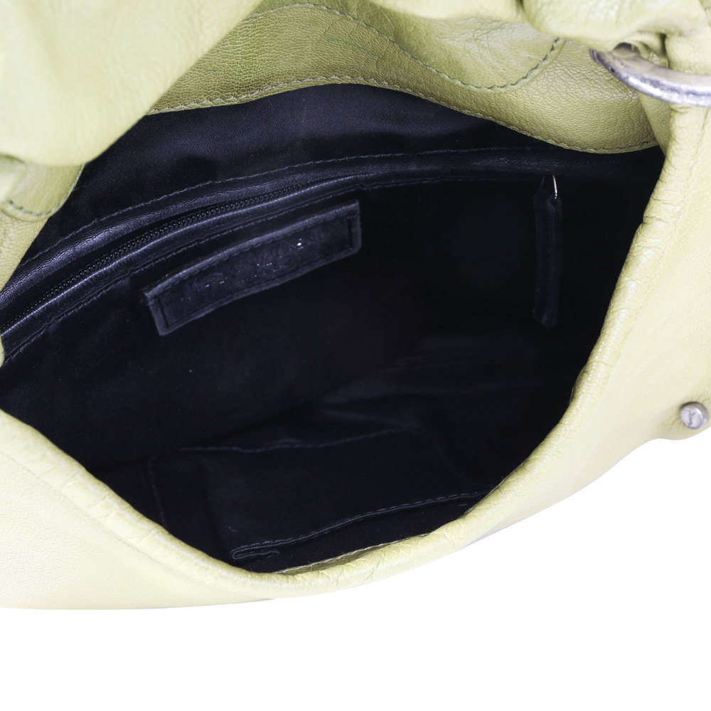 YSL Yves Vintage Green Leather Shoulder Bag - Picture 4 of 7